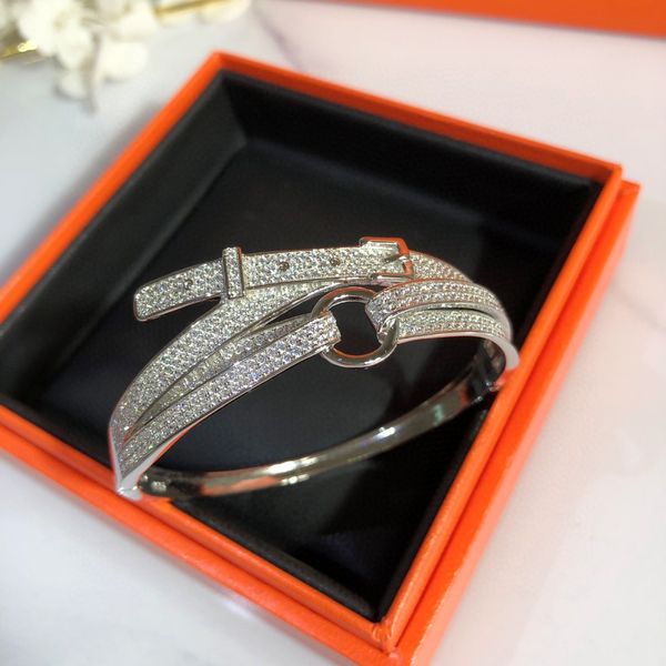 high quatity full diamond copper bangle designer 925 sterling silver belt buckle charm bracelet mens gold bracelets and original box, Black
high quatity full diamond copper bangle designer 925 sterling silver belt buckle charm bracelet mens gold bracelets and original box, Black
