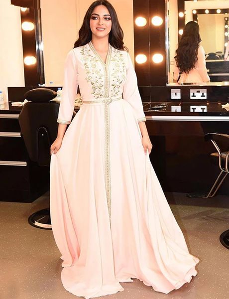 Pearl Pink Moroccan Kaftan Evening Dresses Long Prom Dress 2020 Embroidery A-Line Full Sleeve Arabic Muslim Formal homecoming, Gray
Pearl Pink Moroccan Kaftan Evening Dresses Long Prom Dress 2020 Embroidery A-Line Full Sleeve Arabic Muslim Formal homecoming, Gray