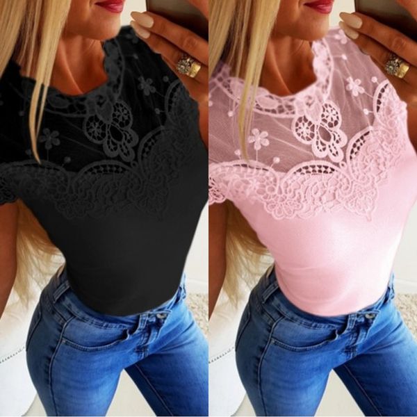 2019 summer new stitching slim-fit laceshort-sleeved t-shirt women's 2019 summer new lace stitching slim-fit lacelace laceshor, White
2019 summer new stitching slim-fit laceshort-sleeved t-shirt women's 2019 summer new lace stitching slim-fit lacelace laceshor, White