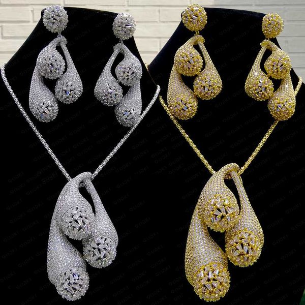 godki big fashion luxury 2pcs ball statement jewelry set for women wedding party full zircon dubai bridal jewelry set 2020, Silver
godki big fashion luxury 2pcs ball statement jewelry set for women wedding party full zircon dubai bridal jewelry set 2020, Silver
