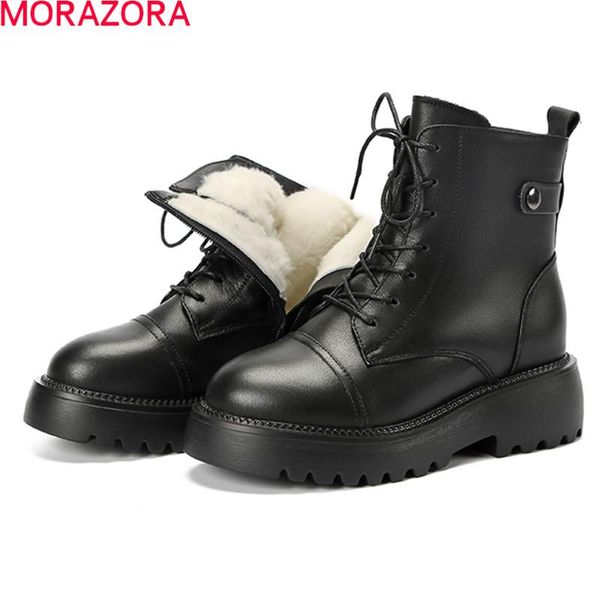 boots morazora 2021 full genuine leather square heels round toe keep warm ladies shoes fashion nature wool ankle, Black
boots morazora 2021 full genuine leather square heels round toe keep warm ladies shoes fashion nature wool ankle, Black