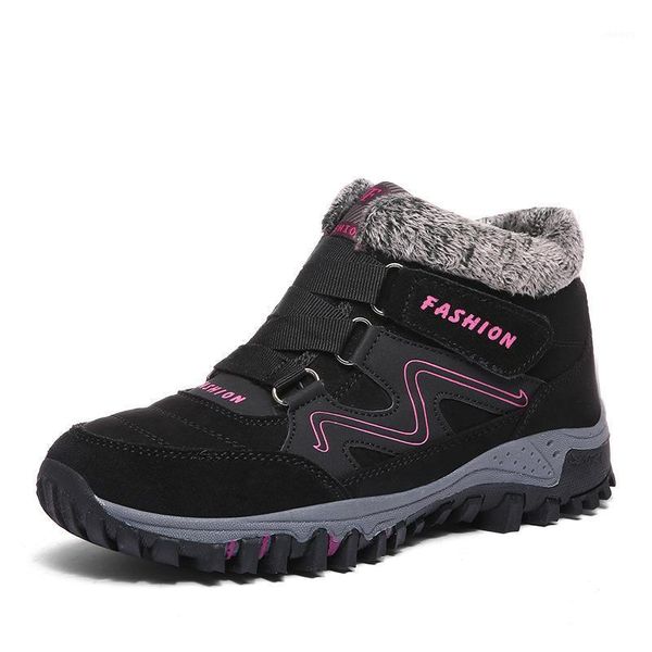 women snow boots ankle non-slip winter hook & loop outdoor short plush warm shoes walking platform comfortable plus size 35-421, Black
women snow boots ankle non-slip winter hook & loop outdoor short plush warm shoes walking platform comfortable plus size 35-421, Black