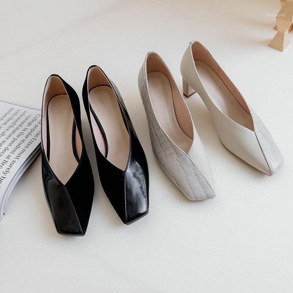 dress shoes high heels woman pumps natural genuine leather square heel platform real toe office lady shoes1, Black
dress shoes high heels woman pumps natural genuine leather square heel platform real toe office lady shoes1, Black