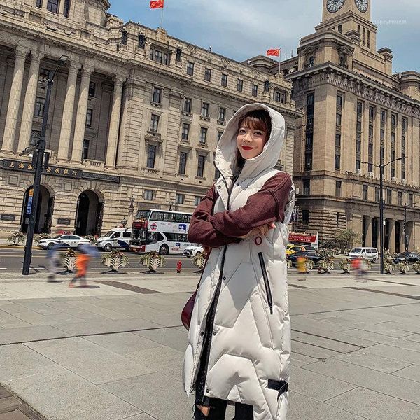 2020 new women's autumn winter loose warm thick cotton padded vest female korean solid all-match sleeveless long waistcoat a2051, Black;white
2020 new women's autumn winter loose warm thick cotton padded vest female korean solid all-match sleeveless long waistcoat a2051, Black;white