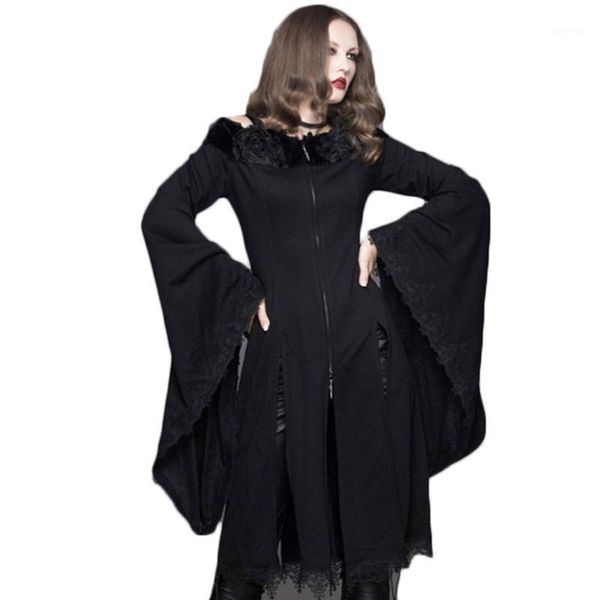 devil fashion women gothic winter slash neck jacket flare sleeve off shoulder asymmetric coats1, Black;brown
devil fashion women gothic winter slash neck jacket flare sleeve off shoulder asymmetric coats1, Black;brown