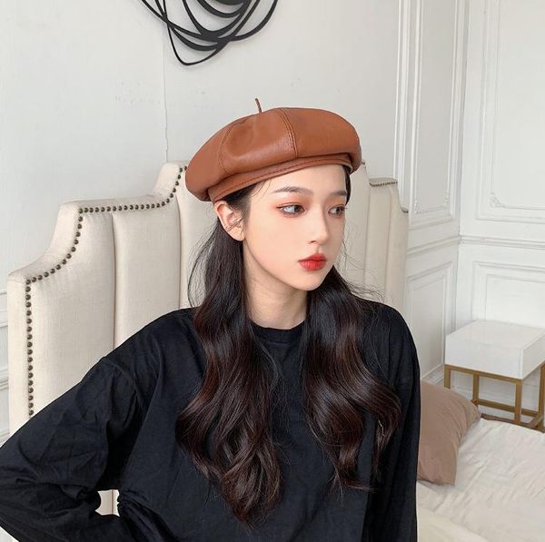 berets net red beret female autumn and winter british retro pu hat korean version of the tide japanese casual painter, Blue;gray
berets net red beret female autumn and winter british retro pu hat korean version of the tide japanese casual painter, Blue;gray