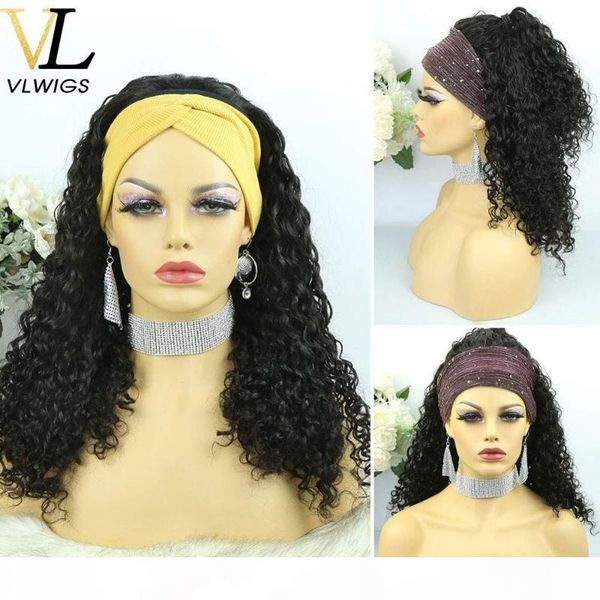 vlwigs headband wigs for black women brazilian deep wave curly human hair wigs glueless full machine made wig with headband, Black;brown
vlwigs headband wigs for black women brazilian deep wave curly human hair wigs glueless full machine made wig with headband, Black;brown