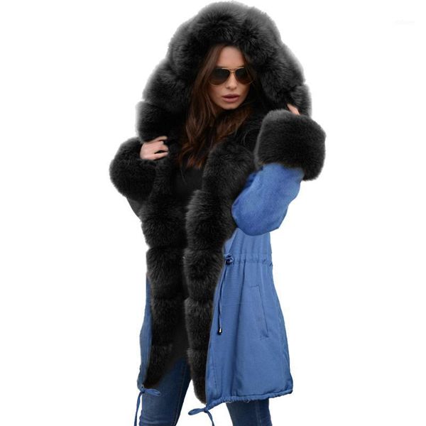 2020 womens hooded coats parkas faux fur lining trim jackets overcoat windbreaker thicken warm winter outwear long, Black
2020 womens hooded coats parkas faux fur lining trim jackets overcoat windbreaker thicken warm winter outwear long, Black