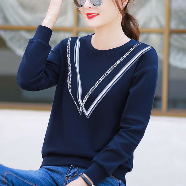 cotton pullover sweater women's autumn and winter clothes 2020 new loose korean foreign style long sleeve t-shirt, Black
cotton pullover sweater women's autumn and winter clothes 2020 new loose korean foreign style long sleeve t-shirt, Black