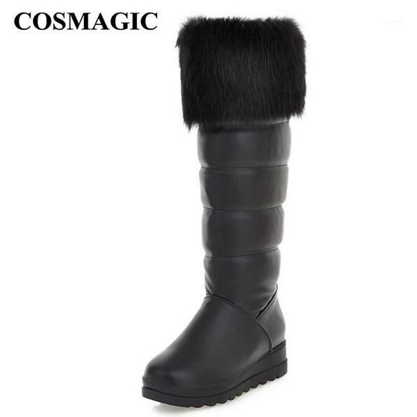 boots cosmagic 2021 winter women knee high snow boot fashion waterproof non-slip warm plush insole wedge med heel long botas mujer1, Black
boots cosmagic 2021 winter women knee high snow boot fashion waterproof non-slip warm plush insole wedge med heel long botas mujer1, Black