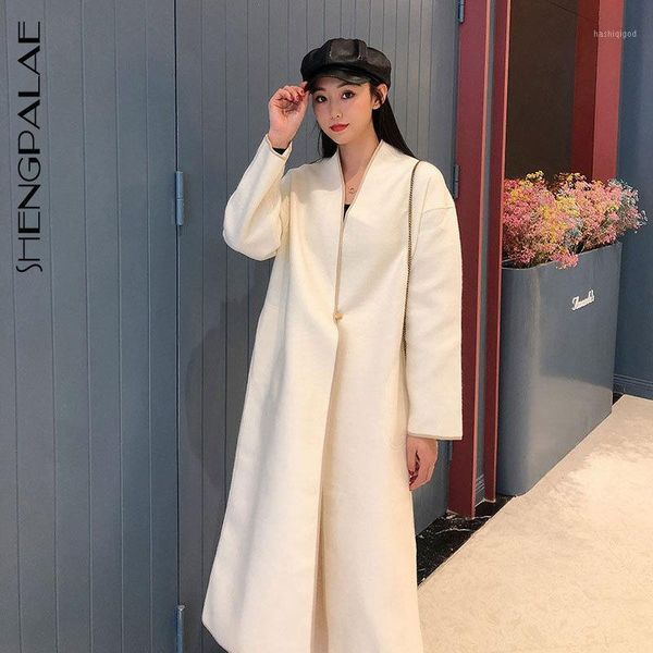 shengpalae 2020 winter new woemn's elegante overcoat v-neck long-sleeved solid color straight minimalist loose woolen coat 8d9891, Black
shengpalae 2020 winter new woemn's elegante overcoat v-neck long-sleeved solid color straight minimalist loose woolen coat 8d9891, Black