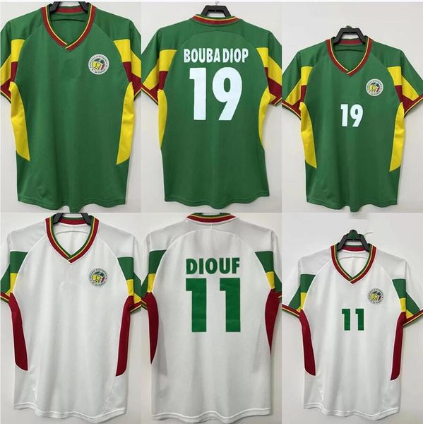 2002 2003 senegal retro soccer jerseys home and away o.daf diop h.camara kh.fadiga diouf national team uniform 02 03 classic football shirt, Black;yellow 
2002 2003 senegal retro soccer jerseys home and away o.daf diop h.camara kh.fadiga diouf national team uniform 02 03 classic football shirt, Black;yellow