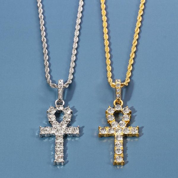 pendant necklaces ankh amulet egyptian life cross symbol necklace rhinestones crystal jewelry gifts for women men, Silver
pendant necklaces ankh amulet egyptian life cross symbol necklace rhinestones crystal jewelry gifts for women men, Silver