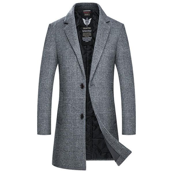 men's wool & blends arrivla fashion autumn winter woolen coat men long windbreaker thickened plaid turn-down collar plus size m l 2x, Black
men's wool & blends arrivla fashion autumn winter woolen coat men long windbreaker thickened plaid turn-down collar plus size m l 2x, Black