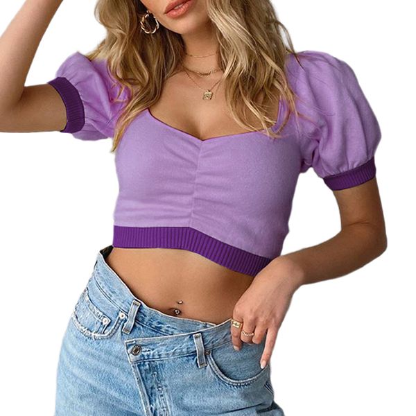 new 2020 women square collar solid pleated vintage blouse female fashion style puff sleeve shirt chic crop tank
new 2020 women square collar solid pleated vintage blouse female fashion style puff sleeve shirt chic crop tank