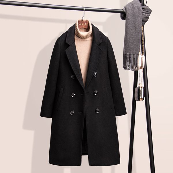 2021 new black winter of female wool long jacket double jackets breasted outwear coats soft shelter mujer invierno kj217 aaro, Black;brown
2021 new black winter of female wool long jacket double jackets breasted outwear coats soft shelter mujer invierno kj217 aaro, Black;brown