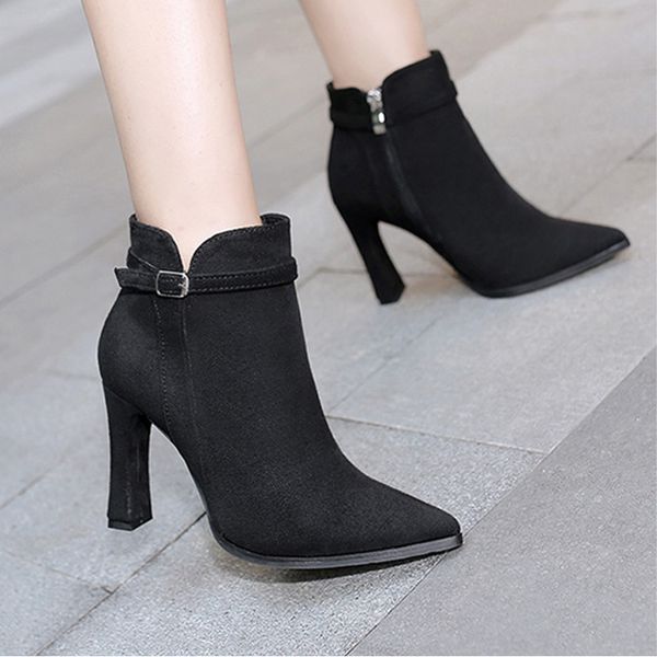 2021 new women ankle boots ladies high heels pointed toe buckle shoes elegant comfortable warm winter plush footwear fashion sees, Black
2021 new women ankle boots ladies high heels pointed toe buckle shoes elegant comfortable warm winter plush footwear fashion sees, Black
