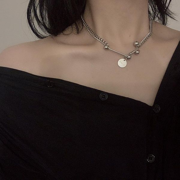 huanzhi 2020 new trend hip hop punk lock metal chain street beat clavicular chain necklace for women girls party jewelry, Silver
huanzhi 2020 new trend hip hop punk lock metal chain street beat clavicular chain necklace for women girls party jewelry, Silver