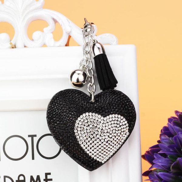 two-tone heart crystal key chains with leather tassel women handbag charms pendant keychain man car key rings accessory tz127, Silver
two-tone heart crystal key chains with leather tassel women handbag charms pendant keychain man car key rings accessory tz127, Silver