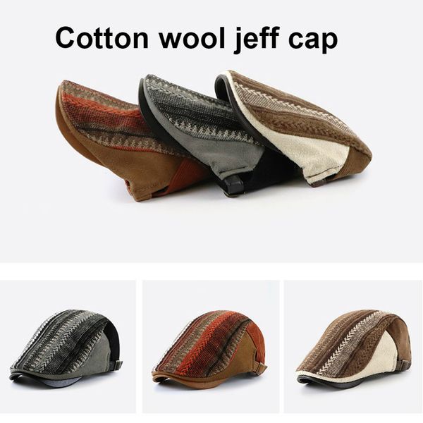 patchwork jeff cap man winter cotton hat wool tweed classic woman adjustable flat cap vintage fashion, Blue;gray
patchwork jeff cap man winter cotton hat wool tweed classic woman adjustable flat cap vintage fashion, Blue;gray