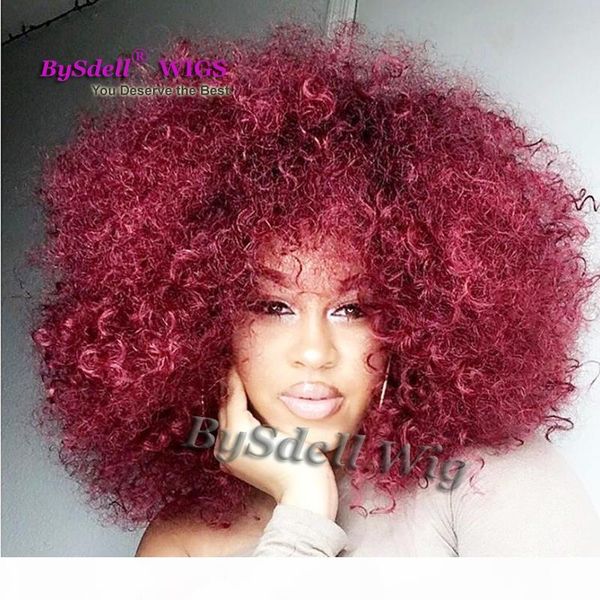 gorgeous afro fluffy kinky curly hairstyle wig with bangs synthetic black root ombre burgundy hair lace front wigs for black women
gorgeous afro fluffy kinky curly hairstyle wig with bangs synthetic black root ombre burgundy hair lace front wigs for black women