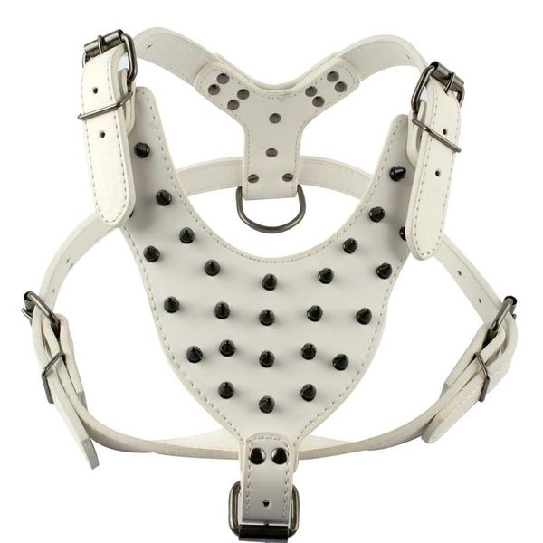 black spikes white leather dog harness collar and leash set heavy duty for boxer blac bbykxi
black spikes white leather dog harness collar and leash set heavy duty for boxer blac bbykxi