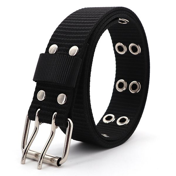 new nylon material mens women luxury design double grommet hole buckle waistband fashion jeans belts waist belt, Black;brown
new nylon material mens women luxury design double grommet hole buckle waistband fashion jeans belts waist belt, Black;brown