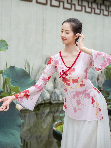 professional classical dance costume women mesh modern dance dress water yarn plum blossom shirt flowy pant chinese dance wear, Black;red
professional classical dance costume women mesh modern dance dress water yarn plum blossom shirt flowy pant chinese dance wear, Black;red