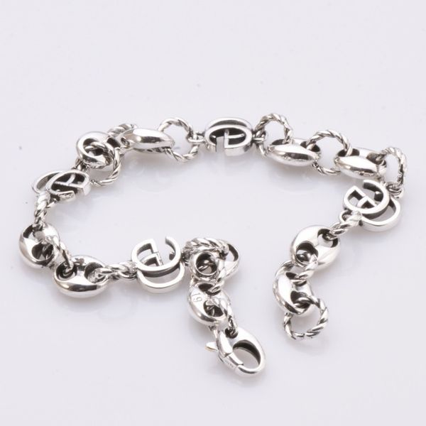 luxury silver 925 double g bracelet female country east gate mori style pig nose bracelet male thai silver couple retro bracelet fashion des, Black
luxury silver 925 double g bracelet female country east gate mori style pig nose bracelet male thai silver couple retro bracelet fashion des, Black