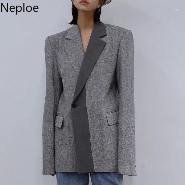 neploe chic contrast color patchwork single button blazer turn down long sleeve work office style jacket retro loose casaco478231, White;black
neploe chic contrast color patchwork single button blazer turn down long sleeve work office style jacket retro loose casaco478231, White;black