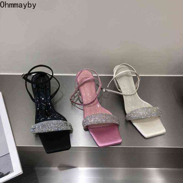 2022 summer crystal women square toe sandals thick low heel ladies fashion bing ankle strap pumps zapatillas mujer y220225, Black
2022 summer crystal women square toe sandals thick low heel ladies fashion bing ankle strap pumps zapatillas mujer y220225, Black
