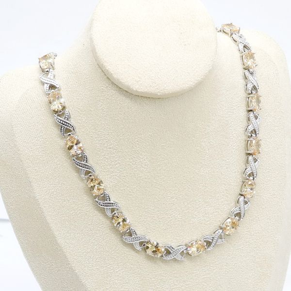 champagne white zirconia silver color jewelry sets for women necklace earrings set birthday wedding engagement gift
champagne white zirconia silver color jewelry sets for women necklace earrings set birthday wedding engagement gift