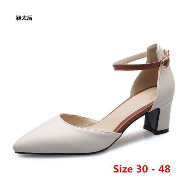 dress shoes classic high heels women's sandals summer 5.5cm heel ladies strappy pumps woman small big size 30-48, Black
dress shoes classic high heels women's sandals summer 5.5cm heel ladies strappy pumps woman small big size 30-48, Black