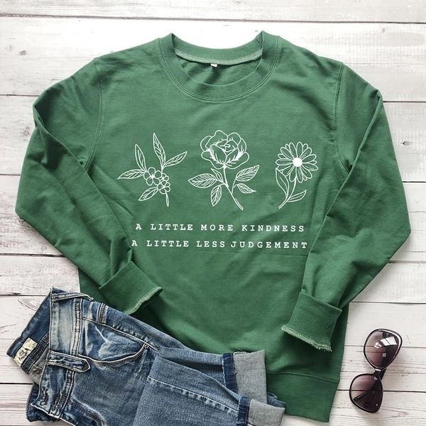 a little more kindness a little less judgement sweatshirts women flower save the plant pullovers stylish quote girl hoodies 201202, Black
a little more kindness a little less judgement sweatshirts women flower save the plant pullovers stylish quote girl hoodies 201202, Black