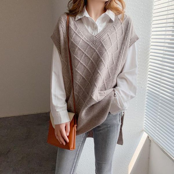 women's sweaters v-neck girls pullover 100% cashmere long sweater autumn winter women vest sleeveless female fashion warm casual oversi, White;black
women's sweaters v-neck girls pullover 100% cashmere long sweater autumn winter women vest sleeveless female fashion warm casual oversi, White;black