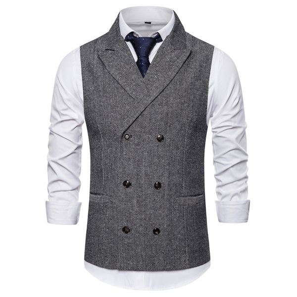 2021 new double male breasted vests sleeveless men suit vintage blazers formal vest chaleco wedding 1odv, Black;white
2021 new double male breasted vests sleeveless men suit vintage blazers formal vest chaleco wedding 1odv, Black;white
