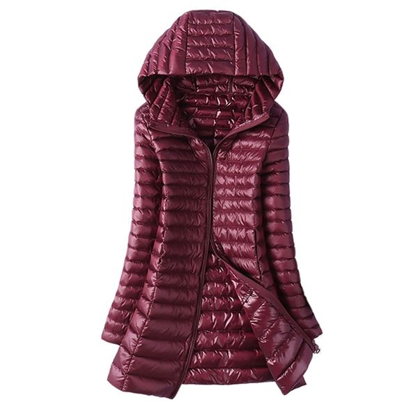 spring autumn women's long jacket coat parka simple quilted windproof warm white duck down jacket plus size 201029, Black;brown
spring autumn women's long jacket coat parka simple quilted windproof warm white duck down jacket plus size 201029, Black;brown