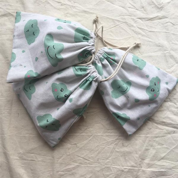 gift wrap 1pc cotton linen drawstring organized bag party pouch print green cloud rain drop yl2
gift wrap 1pc cotton linen drawstring organized bag party pouch print green cloud rain drop yl2