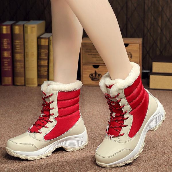 2020 women snow boots winter warm boots thick bottom platform waterproof ankle for women thick fur plush shoes size 35-42, Black
2020 women snow boots winter warm boots thick bottom platform waterproof ankle for women thick fur plush shoes size 35-42, Black