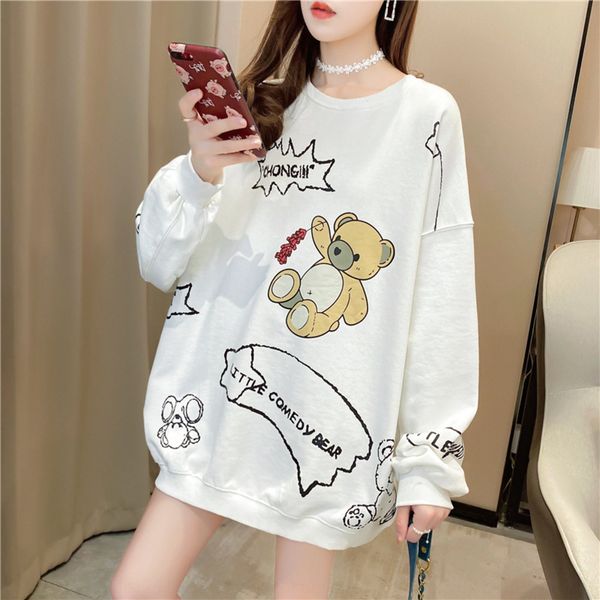 little bear women's autumn dress 2020 new style women's loose ins trendy long sleeve fried street sweater coat sweater coat girl a, Black
little bear women's autumn dress 2020 new style women's loose ins trendy long sleeve fried street sweater coat sweater coat girl a, Black