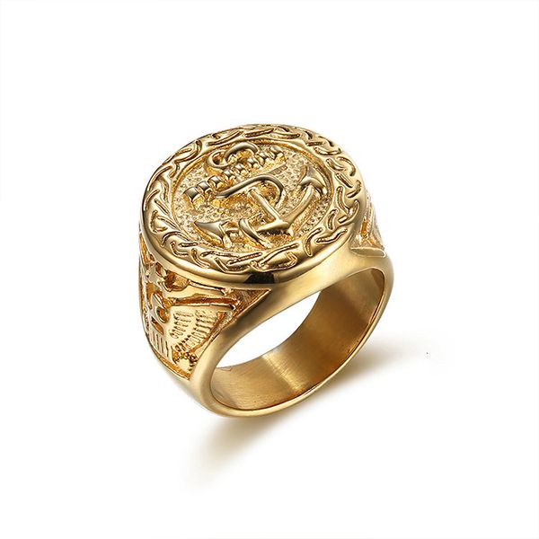 designer vintage punk stainless steel ring anchor pattern ring face for male jewelry, Silver
designer vintage punk stainless steel ring anchor pattern ring face for male jewelry, Silver
