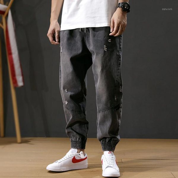 korean style fashion men jeans loose fit spliced designer cargo pants black gray ripped harem jeans streetwear hip hop men1, Blue
korean style fashion men jeans loose fit spliced designer cargo pants black gray ripped harem jeans streetwear hip hop men1, Blue