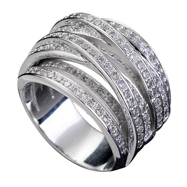cluster rings 925 sterling ring exquisite zircon winding geometric for women wedding valentine's day jewelry gifts, Golden;silver
cluster rings 925 sterling ring exquisite zircon winding geometric for women wedding valentine's day jewelry gifts, Golden;silver