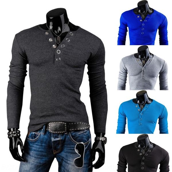 xyguw casual 2020 long sleeve tfor shirt button tshirt big v-neck button sanded men's korean bottoming men's j0qne, Blue
xyguw casual 2020 long sleeve tfor shirt button tshirt big v-neck button sanded men's korean bottoming men's j0qne, Blue