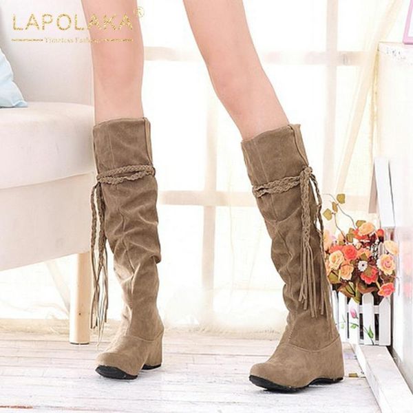 boots lapolaka 2021 big size 43 wedge heels mid calf woman shoes platform concise fringe fashion female1, Black
boots lapolaka 2021 big size 43 wedge heels mid calf woman shoes platform concise fringe fashion female1, Black