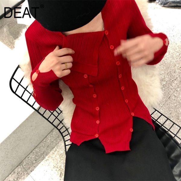 deat new spring solid color double breasted sweater women vintage slim was thin casual knit clothing tide pd716 201222, White;black
deat new spring solid color double breasted sweater women vintage slim was thin casual knit clothing tide pd716 201222, White;black