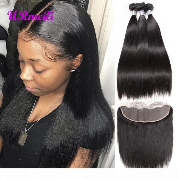 straight human hair bundles with frontal closure brazilian virgin hair weave bundles dhgate remy human hair bundles with closure, Black;brown