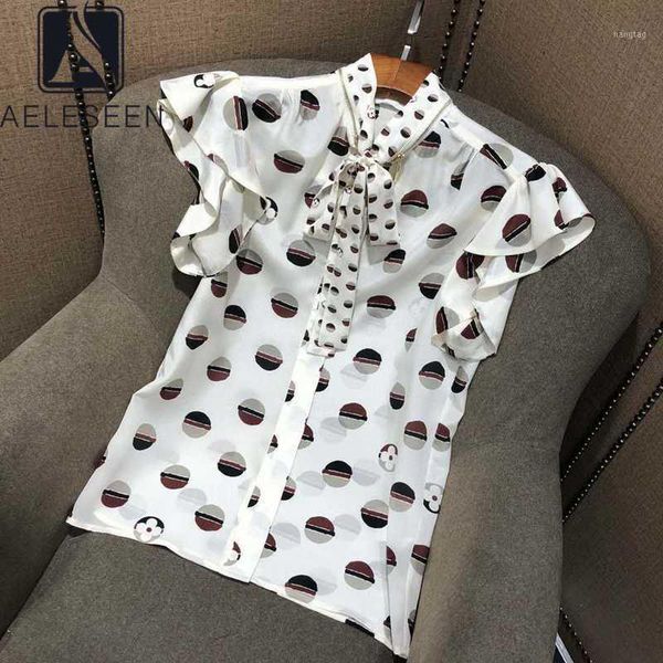 aeleseen runway fashion 100% silk blouse summer butterfly sleeve bow collar zipper print elegant slim blouse1, White
aeleseen runway fashion 100% silk blouse summer butterfly sleeve bow collar zipper print elegant slim blouse1, White