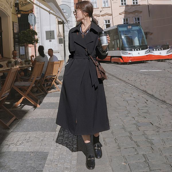 2021 new female blunder new korean spring long lapel down straight fashion black quality casual trench coat p1 f2w6, Black;brown
2021 new female blunder new korean spring long lapel down straight fashion black quality casual trench coat p1 f2w6, Black;brown