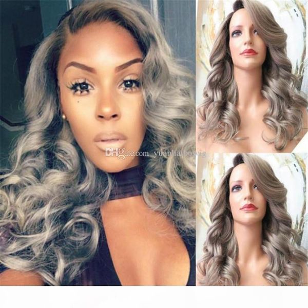 ombre brazilian lace wig loose wave virgin remy hair gray lace front wig for black ing, Black;brown
ombre brazilian lace wig loose wave virgin remy hair gray lace front wig for black ing, Black;brown